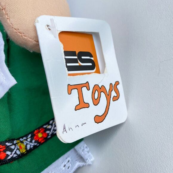 Germany Souvenir Doll Green Dress Pig Tails Plush‎ ES Euro Toys I Love Rudesheim - Picture 2 of 5